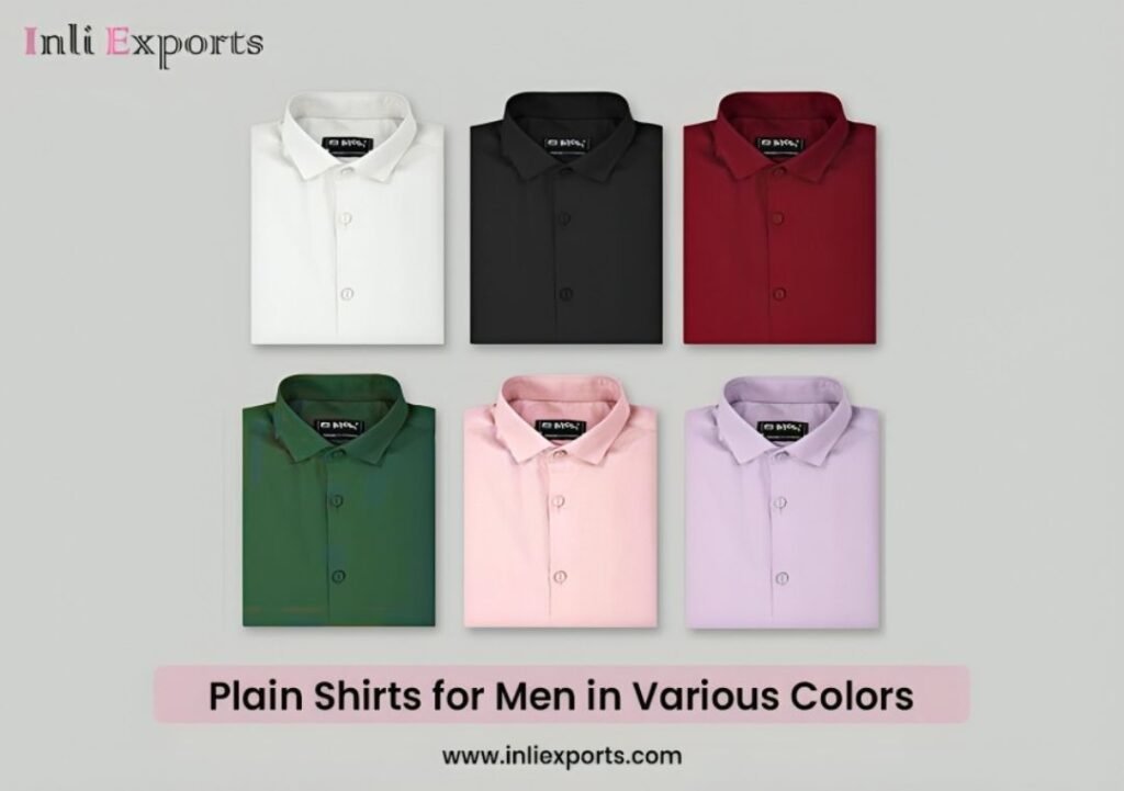Get Plain Shirts for Men in Various Colors from Top Mens Plain Shirt Manufacturer in Surat Plain Shirts for Men in Various Colors