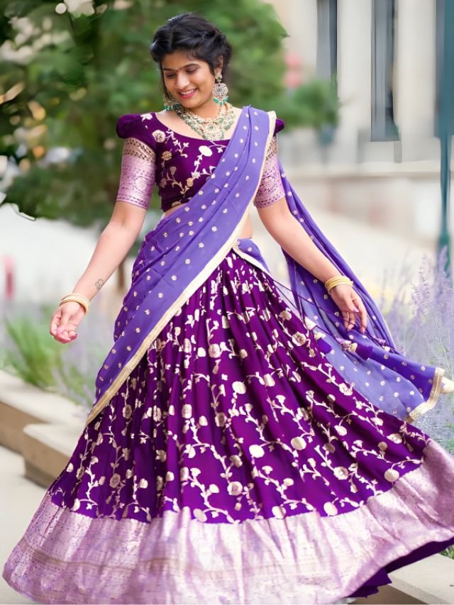 Deep Purple Half Saree Deep Purple Half Saree