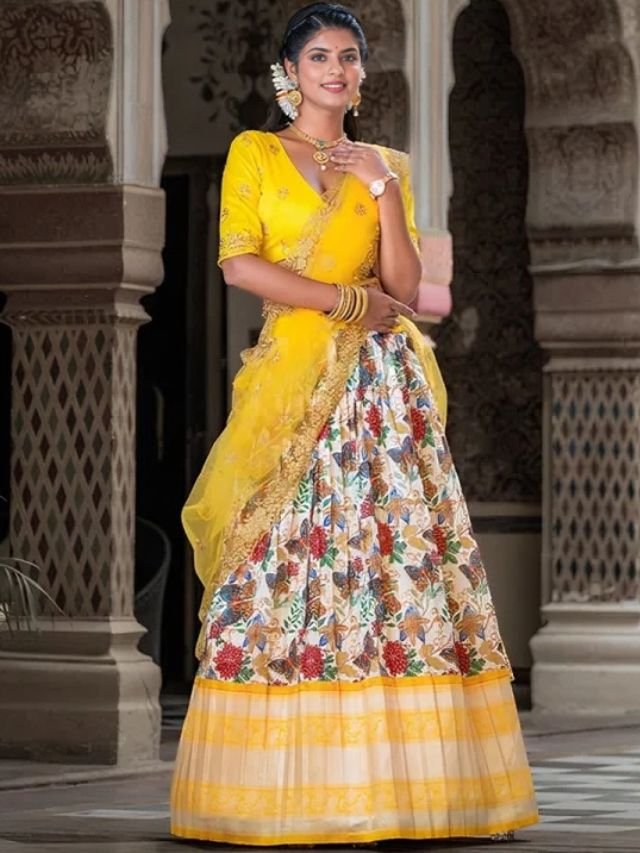 Floral Print Half Saree Floral Print Half Saree