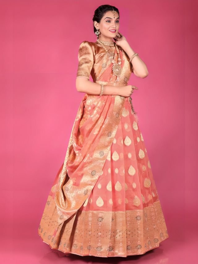 Jacquard Design Half Saree Jacquard Design Half Saree