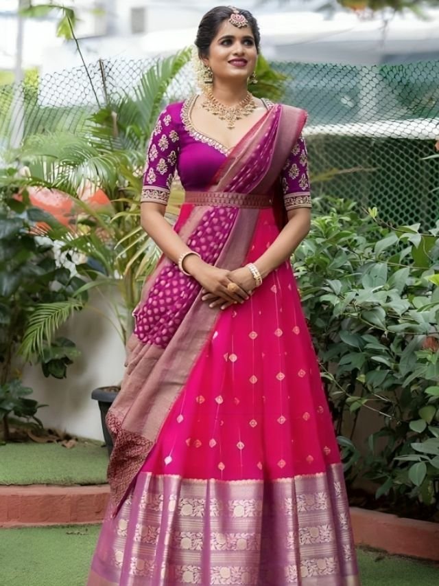 Kanjivaram Half Saree Lehenga Kanjivaram Half Saree Lehenga