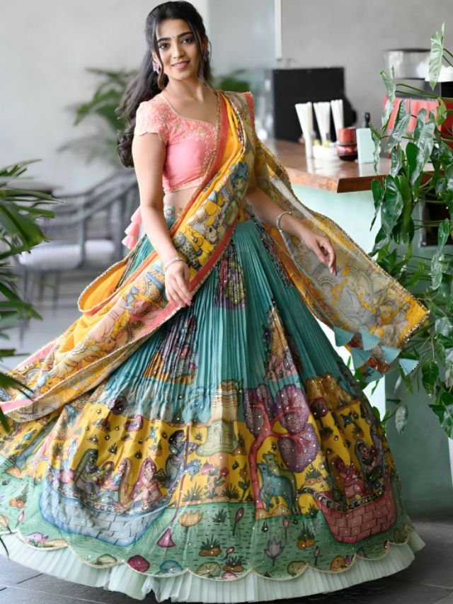 Multi Color Half Lehenga Saree Multi Color Half Lehenga Saree