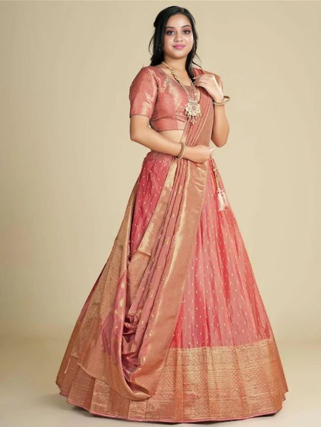 Pastel Color Half Saree lehenga Pastel Color Half Saree lehenga