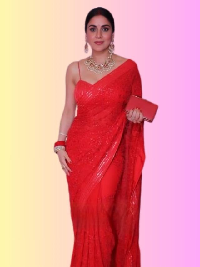 Shraddha Arya in Red Saree Shraddha Arya in Red Saree