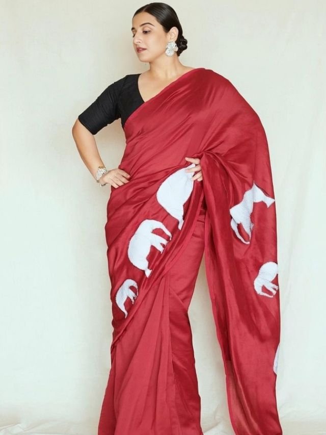 Vidya Balan in Red Colour Saree Vidya Balan in Red Colour Saree