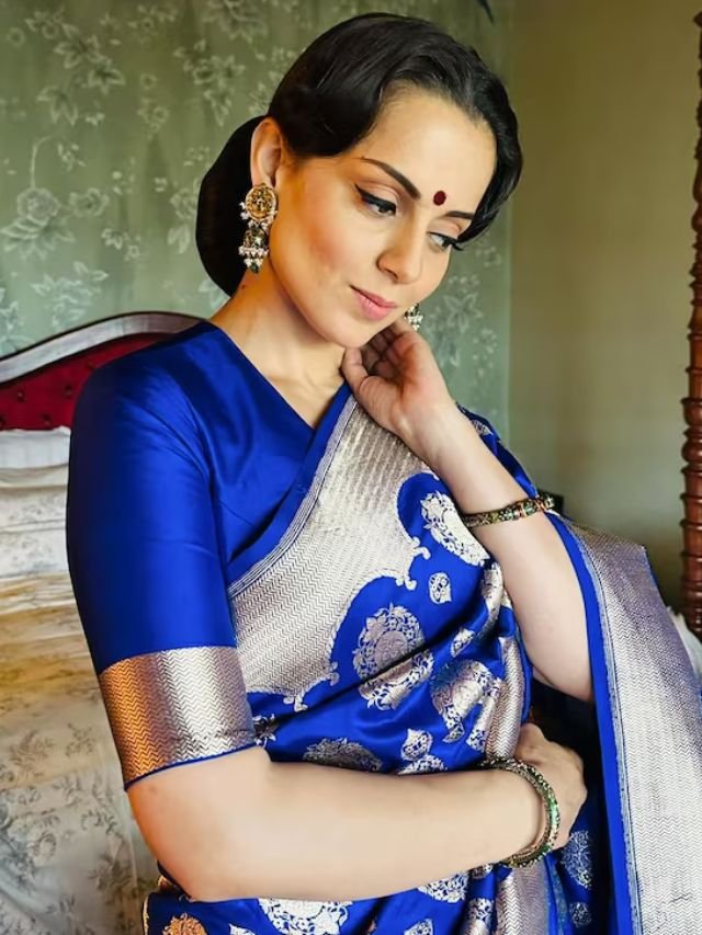 Kangana Ranaut in Blue Saree Kangana Ranaut in Blue Saree