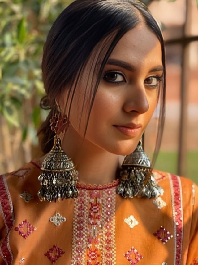 jhumka with kurti jhumka with kurti