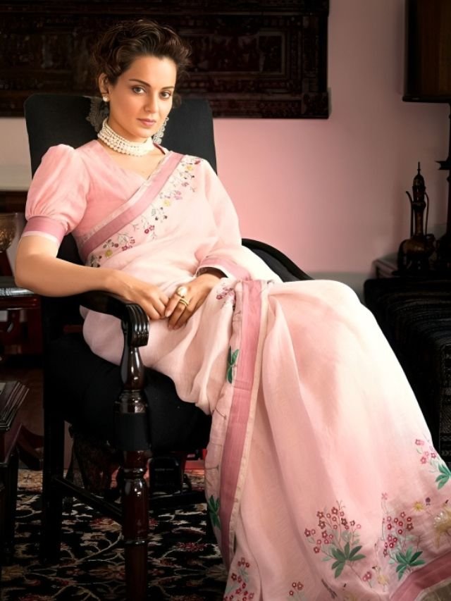 Kangana Ranaut in Pink saree Kangana Ranaut in Pink saree