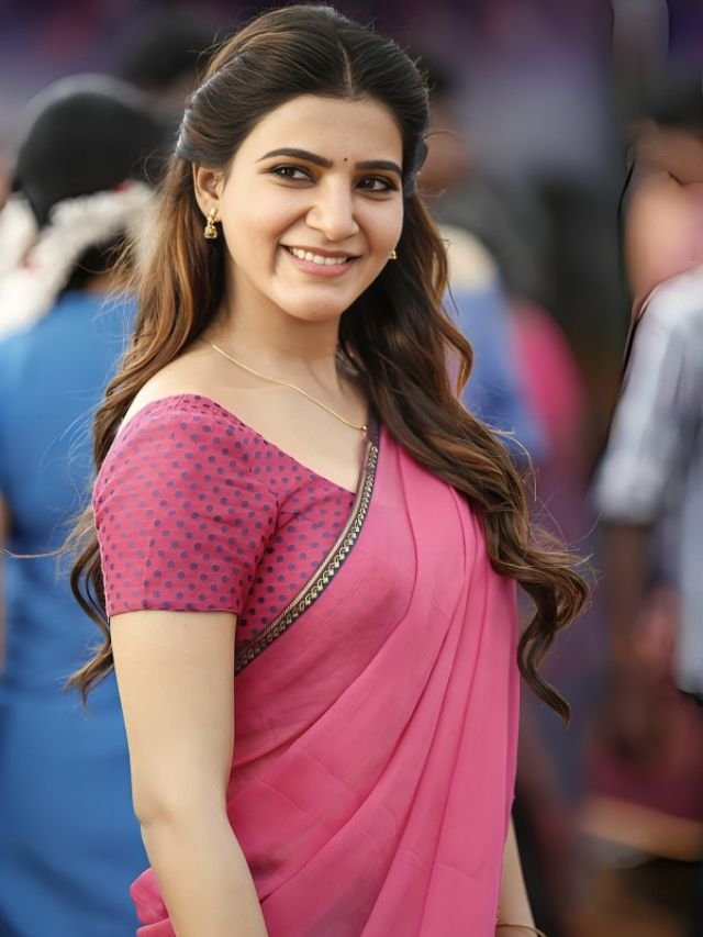 Samantha in plain pink saree in Seema Raja movie Samantha in plain pink saree in Seema Raja movie