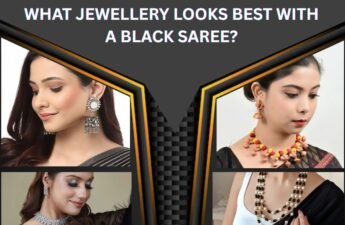 Best Black Saree with Jewellery Looks