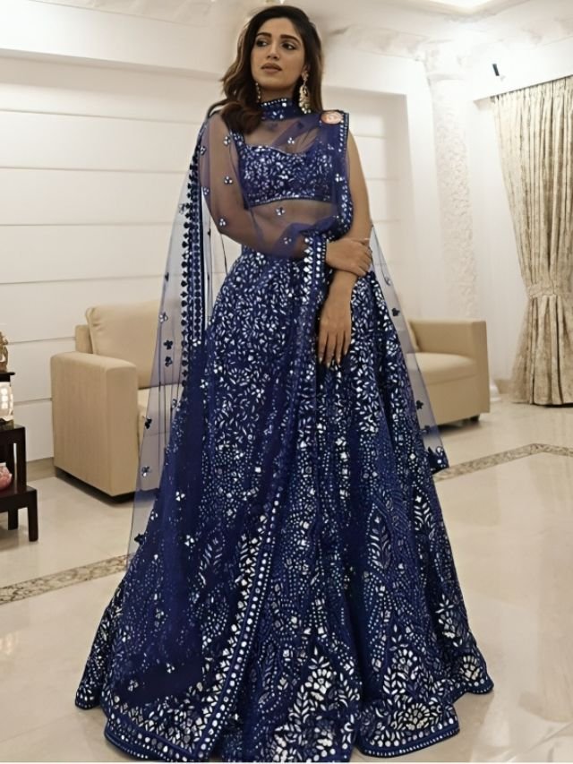 Bhumi Pednekar with Loose Fall Net Dupatta on Lehenga Bhumi Pednekar with Loose Fall Net Dupatta on Lehenga