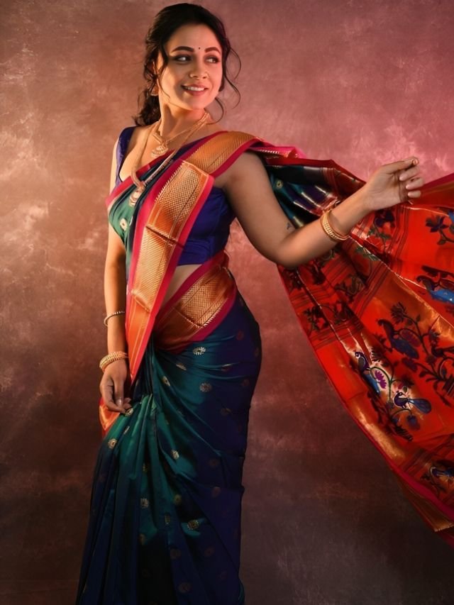Prarthana Behere in Paithani Saree with High Waist Draping Style Prarthana Behere in Paithani Saree with High Waist Draping Style