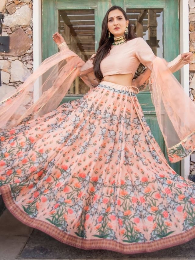 Printed Flared Lehenga Style Printed Flared Lehenga Style