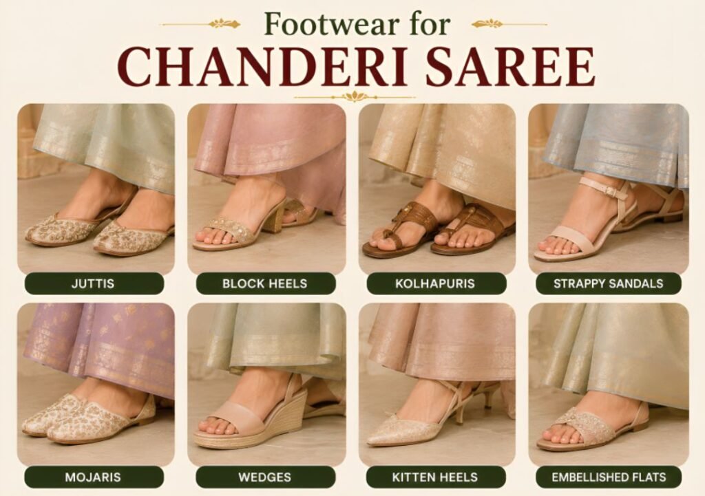 Footwear Options for Chanderi Sarees