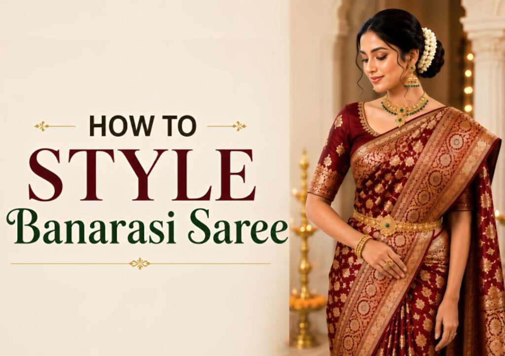 How to Style Banarasi Saree How to Style Banarasi Saree