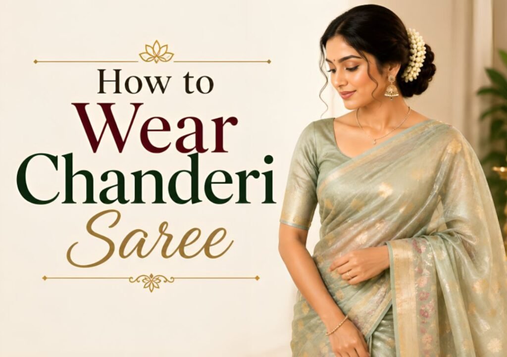 How to Wear Chanderi Saree