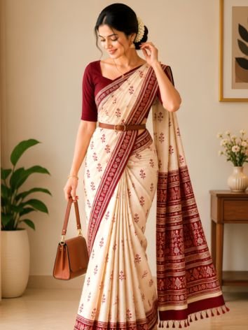 Saree with Belt