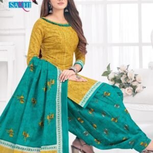 3316 Yellow Pure Cotton Readymade Printed Patiala Suits