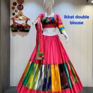 8 Meter Flare Ikkat Cotton Chaniya Choli