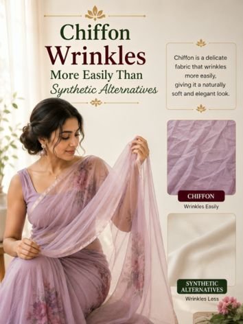 Chiffon Wrinkles More Easily Than Synthetic Alternatives Chiffon Wrinkles More Easily Than Synthetic Alternatives
