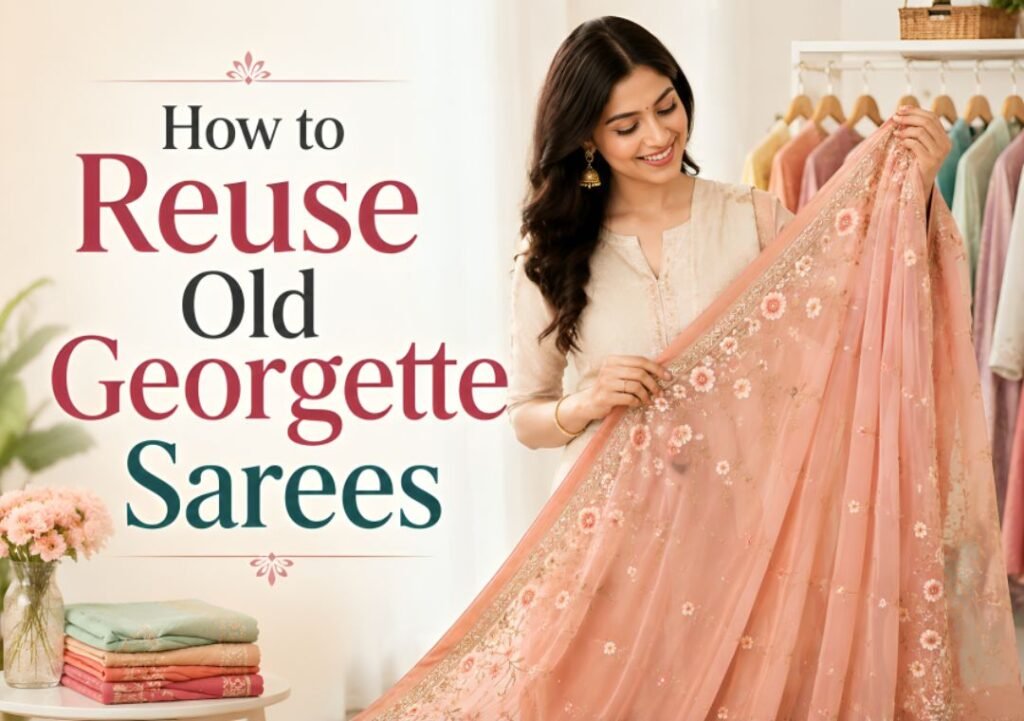 How to Reuse Old Georgette Sarees How to Reuse Old Georgette Sarees