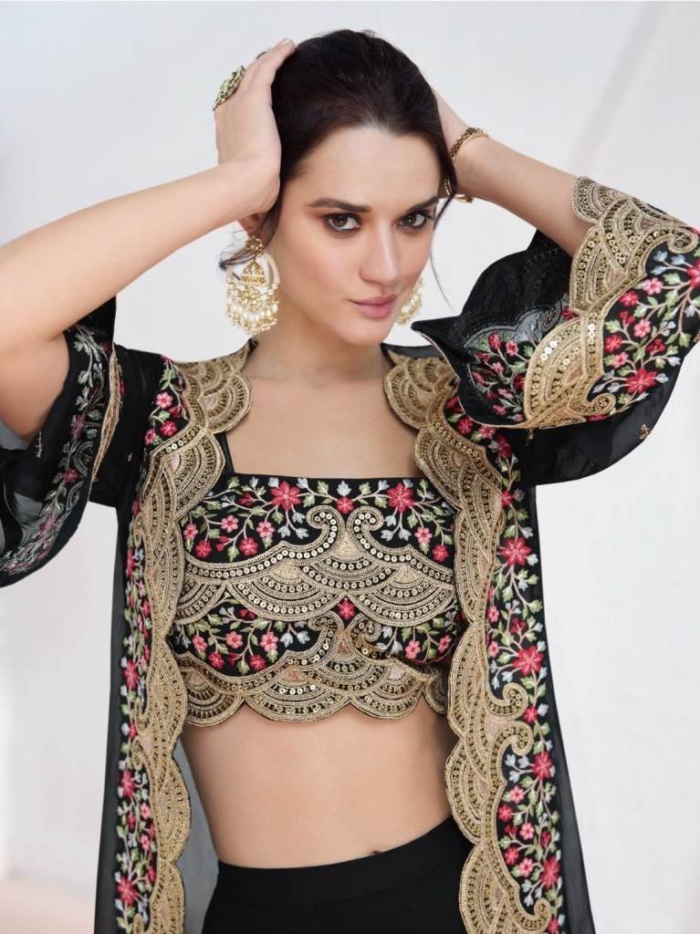 aashirwad creation aaarzoo 991 1713261779 Aashirwad Creation Aaarzoo 9912 Series Black Lehenga
