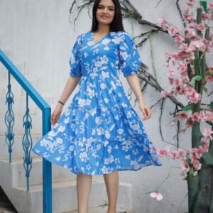 Aayaa vol 16 Pure Muslin Digital Print Western One Piece Dress