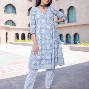 AAYAA Vol 7 Blue Short Kediya Style Kurtis Set