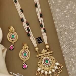AD Kundan Long Pendal Set For Women