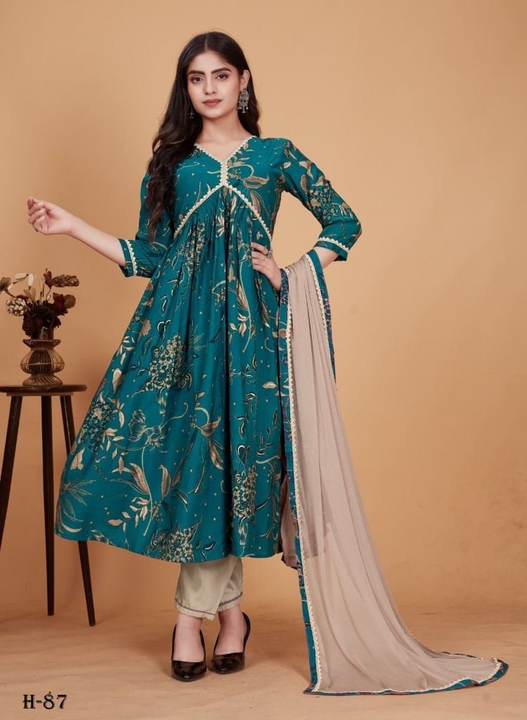 aliya cut viscose rama kurti p 1725016562 Aliya Cut Viscose Rama Kurti Pant with Duppata