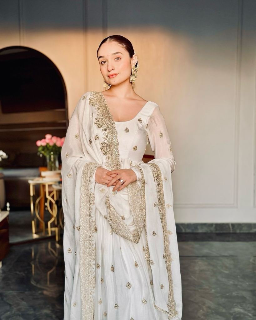 amazing fully stitched heavy e 1744085729 Amazing Fully Stitched Heavy Embroidery Work Pure Chinon Silk Ethnic Gown