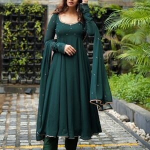Amazing Green Handwork Readymade Anarkali Suits