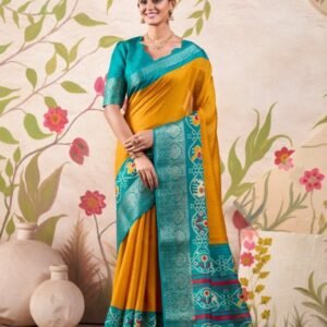 Wedding Muster Patola Print Tussar Saree