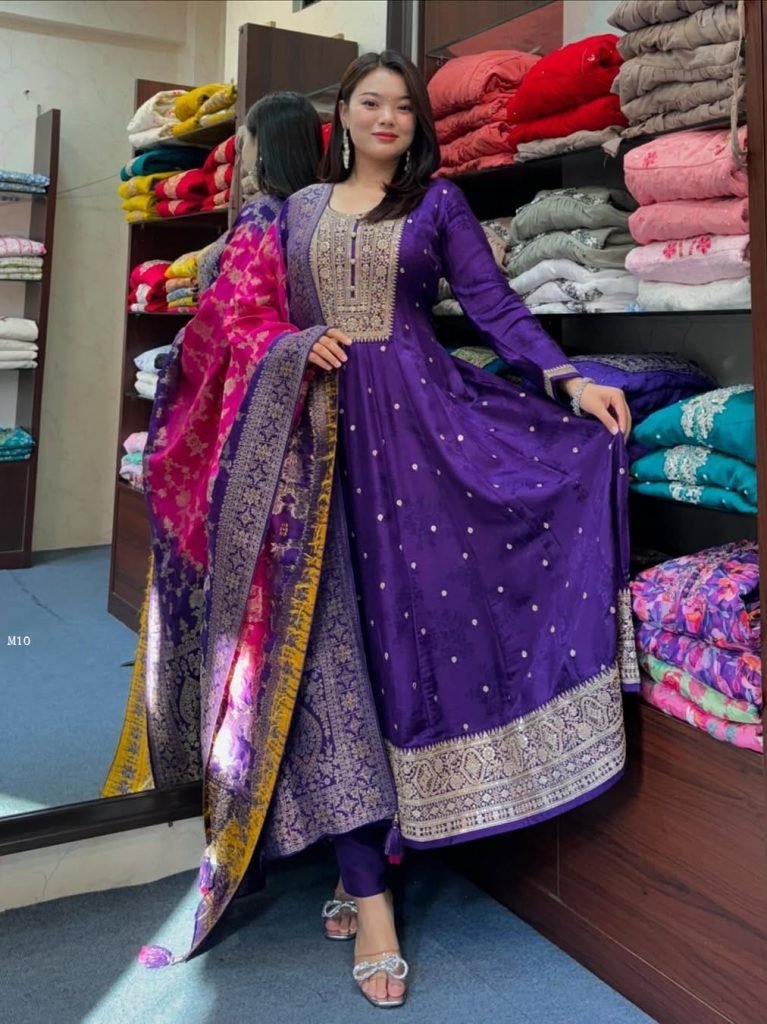 anarkali suit in elegant purpl 1742451466 New Anarkali suit in elegant purple color