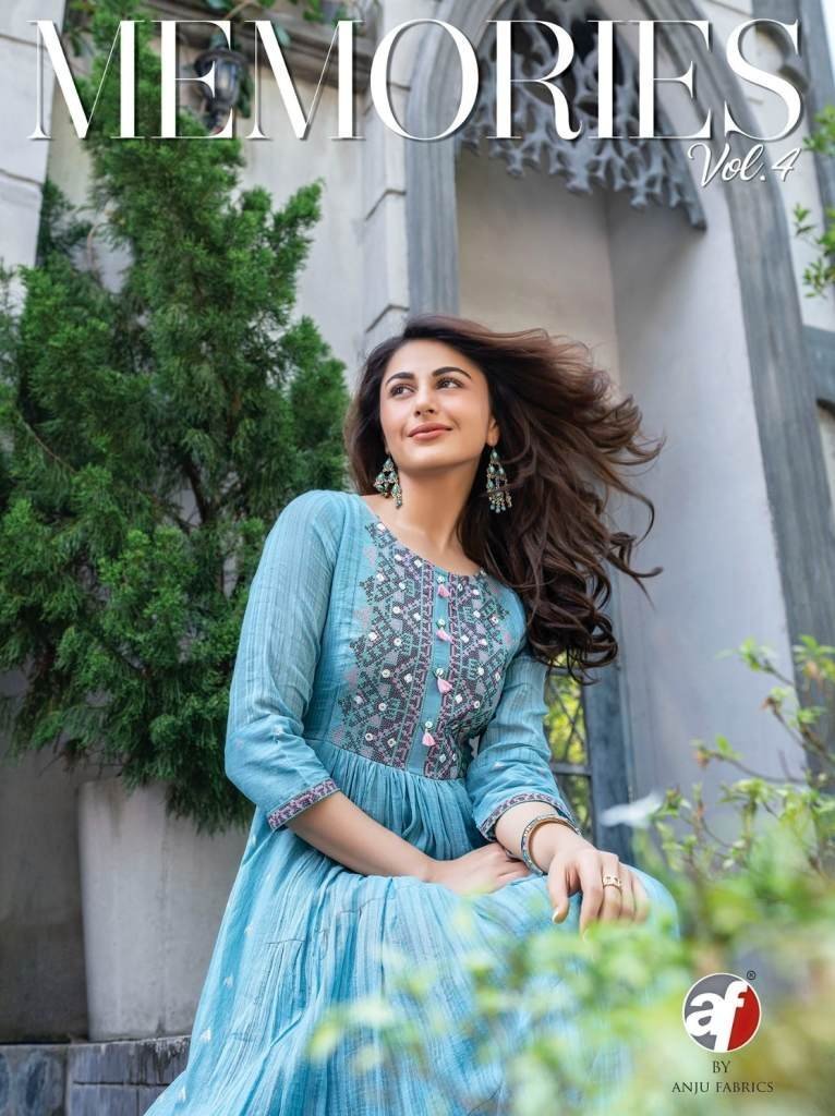 anju fabrics presents memories 1712236071 Anju Fabrics Presents Memories Vol 4 Mul Cotton Flared Gown