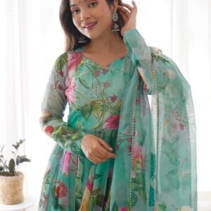 Attractive Digital Printed Organza Readymade Suits