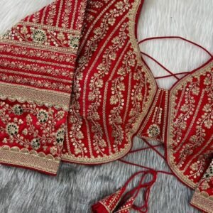 Attractive Red Wedding Heavy Embroidery Bridal Work Blouse