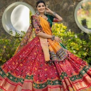 Attractive Muslin Cotton Navaratri Lehenga Choli
