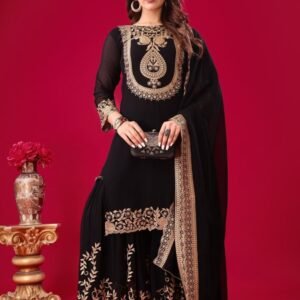 Attractive Party Wear Embroidery Work Stitched Georgette Suits