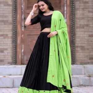 Attractive Rayon Real Mirror Works Lehenga Choli