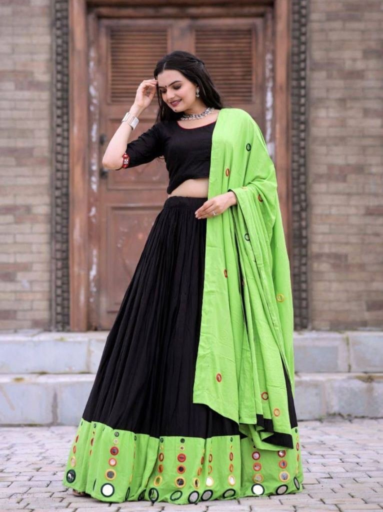 attractive rayon real mirror w 1728381502 Attractive Rayon Real Mirror Works Lehenga Choli