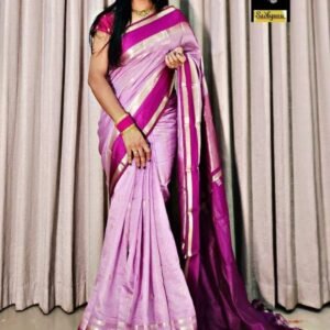 Baby Pink Soft Viscose Zari Weaving Kovaipattu Sareee