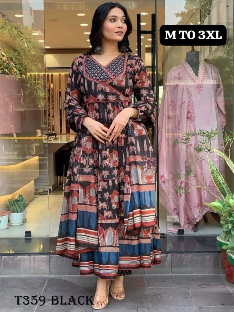 beautiful black cotton suit se 1725280764 Beautiful Black Cotton Suit Set With Emboidery Work
