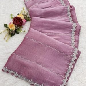 Beautiful Collection Pink Jimmy Choo Handwork Saree