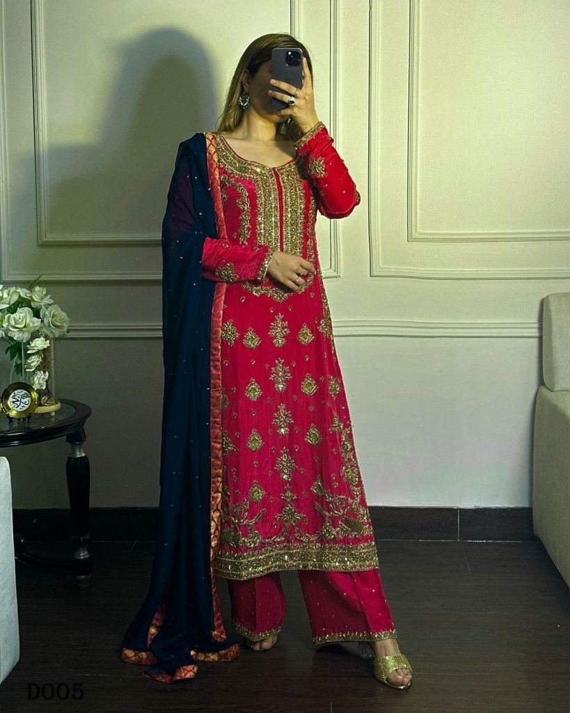 beautiful designer embroidered 1718433473 Beautiful Designer Embroidered Readymade Suit