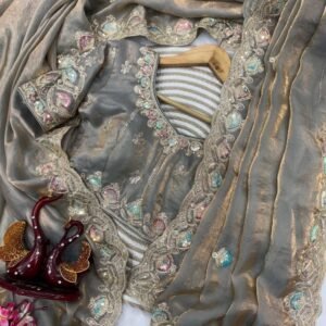 Beautiful Dual color Sequence Saree