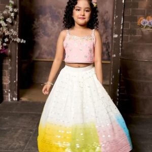 Beautiful Embroidery Work Party Wear Kids Lehenga Choli