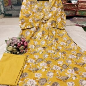 Beautiful Neck Kantha And Embroidery Work Kurti Pant sets