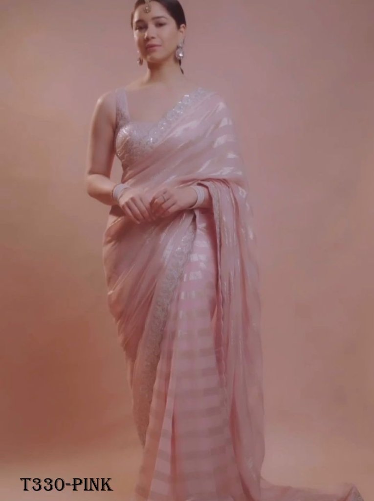 beautiful pink soft chiffon de 1723878280 Beautiful Pink Soft Chiffon Designer Saree With Embroidery Work