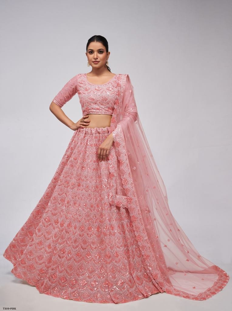 beautiful pink soft net sequen 1723094484 Beautiful Pink Soft Net Sequence Work Lehenga Choli